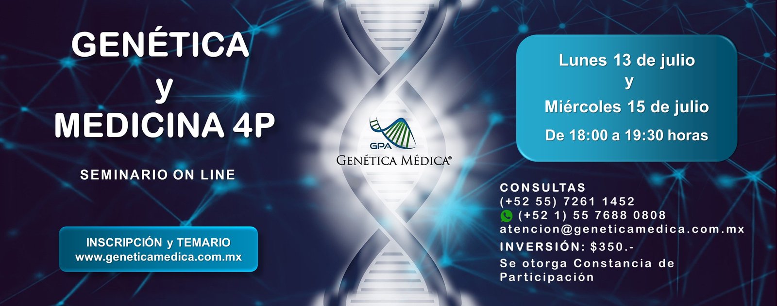 Genética y Medicina 4P Seminario Online