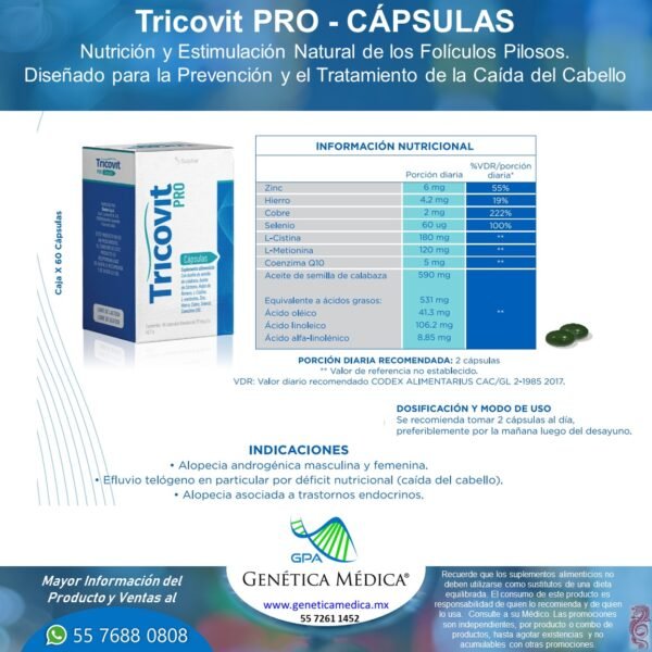 Tricovit Pro Cápsulas Información